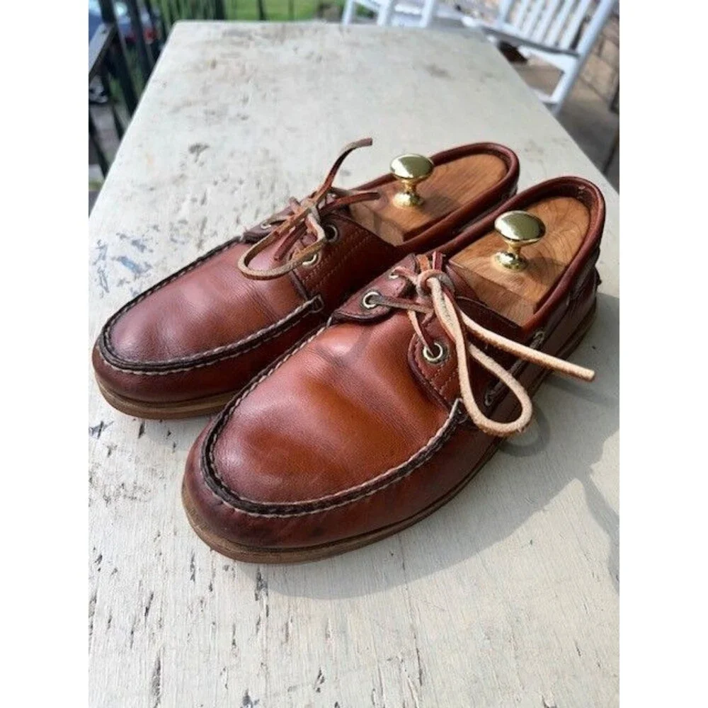 Timberland Men's sz 10 Brown Classic 2 Eye Boat Shoes VGC